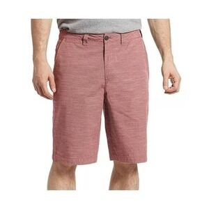 NEW Men's Flat Front Shorts Stretch Salmon Pink Summer Lightweight Size 32